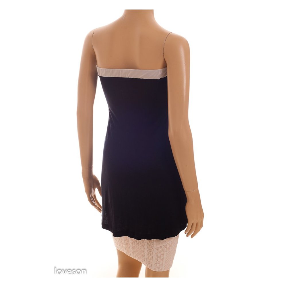 SOLD! JOHN GALLIANO Black Pleated Strapless Top - Picture 5 of 9